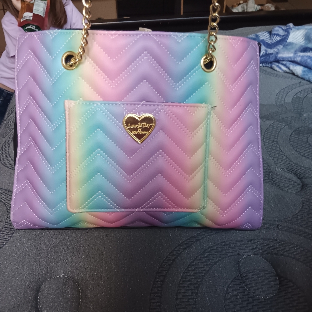 Betsy Johnson pastel color bag